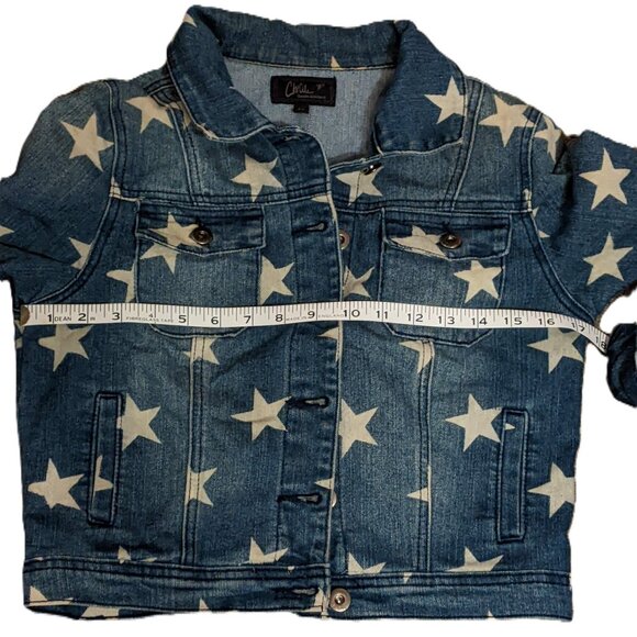 Chiole Denim Architect Cropped Jacket Girls Size M - Picture 6 of 7